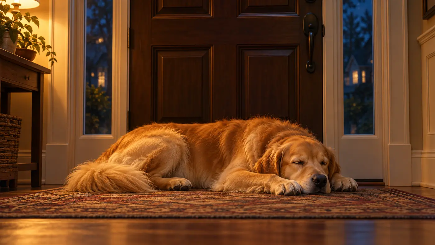 Dream of a Dog Sleeping Across Your Front Door