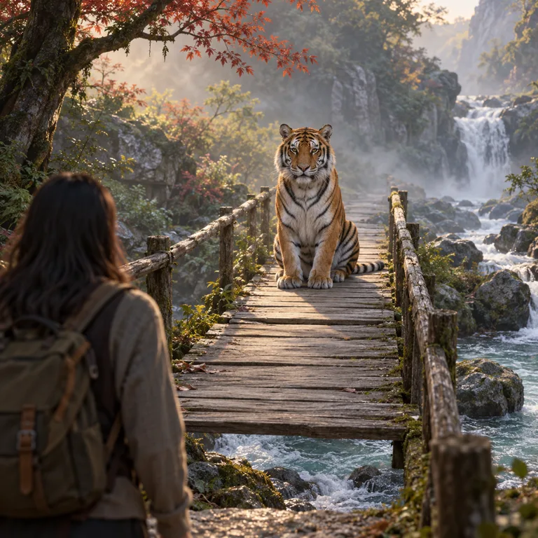 Dream of a Tiger Blocking a Narrow Bridge